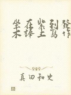 坐在紫到发黑的木棒上写作业阅读