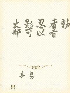 火影忍者动漫在哪可以看