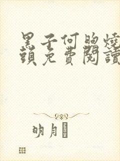 黑子何煦烧火丫头免费阅读笔趣阁