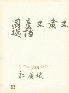 国产又黄又色无遮挡