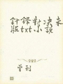 针锋对决未删减版txt小说封面