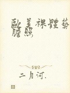 欧美裸体艺术大胆照封面