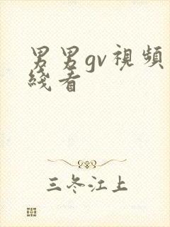 男男gv视频在线看