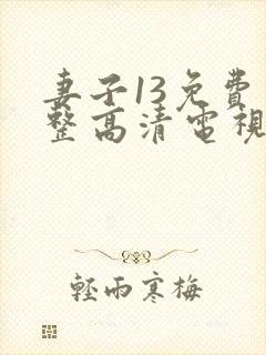 妻子13免费完整高清电视剧在线看