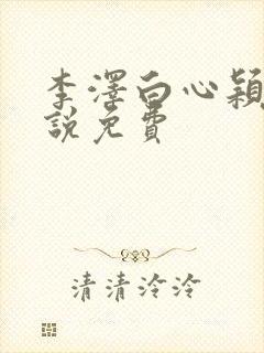 李泽白心颖的小说免费