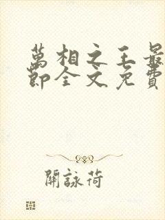 万相之王最新章节全文免费阅读无弹窗封面