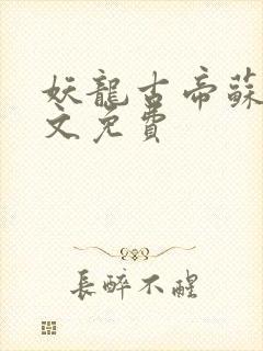 妖龙古帝苏寒全文免费封面