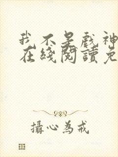 我不是戏神小说在线阅读免费txt