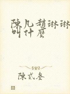 陈凡赵琳琳小说叫什么