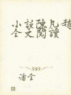 小说陈凡赵琳琳全文阅读封面