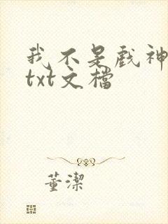 我不是戏神小说txt文档