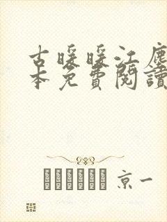 古暖暖江尘御全本免费阅读无弹窗原文封面