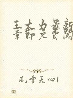 王大力最新更新章节免费阅读全文封面