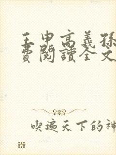 王申高义孙倩免费阅读全文