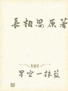 长相思原著封面