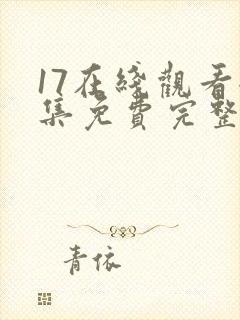 17在线观看全集免费完整版