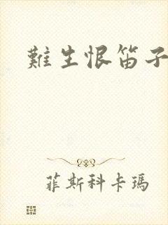 难生恨笛子简谱