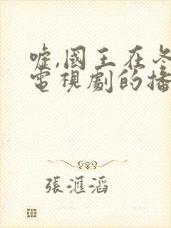 嘘,国王在冬眠电视剧的播出时间封面