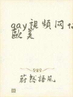 gay视频网站欧美