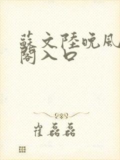 苏文陆晚风笔趣阁入口封面