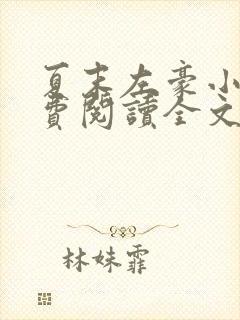 夏末左豪小说免费阅读全文无弹窗封面