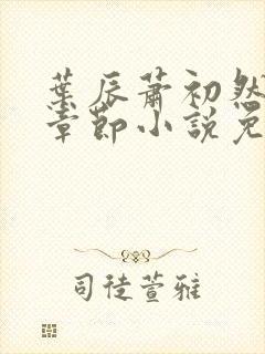 叶辰萧初然最新章节小说免费阅读