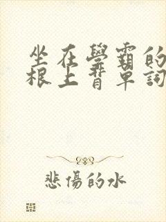 坐在学霸的大紫根上背单词封面