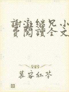 谢澈继兄小说免费阅读全文无弹窗封面