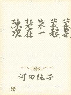 陈楚朱蒙蒙第一次在一起是哪章