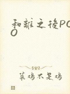 和离之后POPO封面