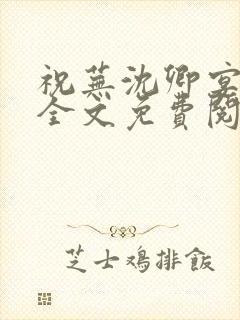 祝芜沈卿宴小说全文免费阅读