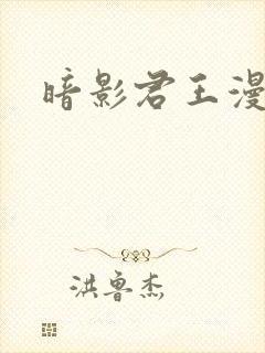 暗影君王漫画封面