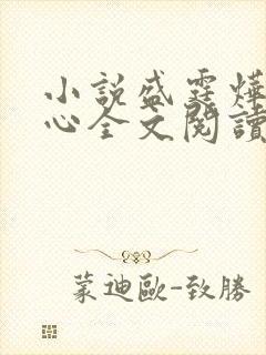 小说盛霆烨初之心全文阅读无弹窗