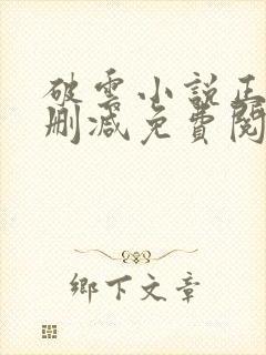 破云小说正版无删减免费阅读全文