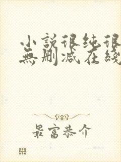 小说很纯很暧昧无删减在线阅读