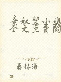 弃奴裴小姐小说全文免费阅读封面