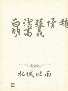 白洁张倩赵敏李明高义