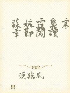 苏婉霍枭寒最新章节阅读封面