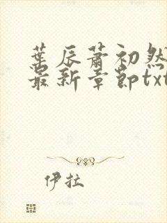 叶辰萧初然免费最新章节txt封面