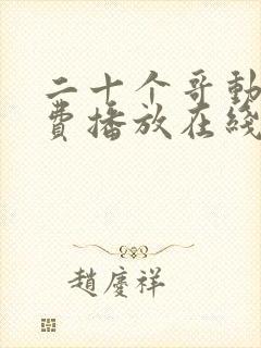 二十个哥动漫免费播放在线观看