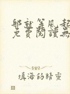 那就等风起小说免费阅读无弹窗封面