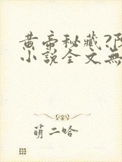 黄帝秘藏?陈启小说全文无删减