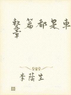 整篇都是车的文章