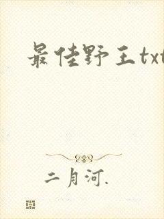 最佳野王txt