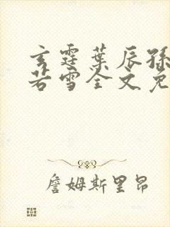 玄霆叶辰孙怡夏若雪全文免费阅读最新章节封面