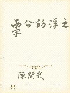 两公的浮之手中字