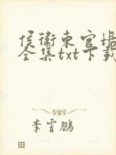 侯卫东官场笔记全集txt下载