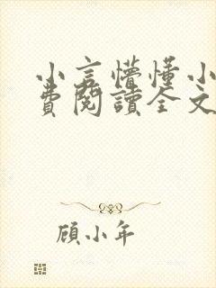 小言懵懂小说免费阅读全文无弹窗