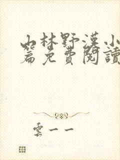 山林野汉小说全篇免费阅读