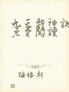 九天斩神诀小说免费阅读